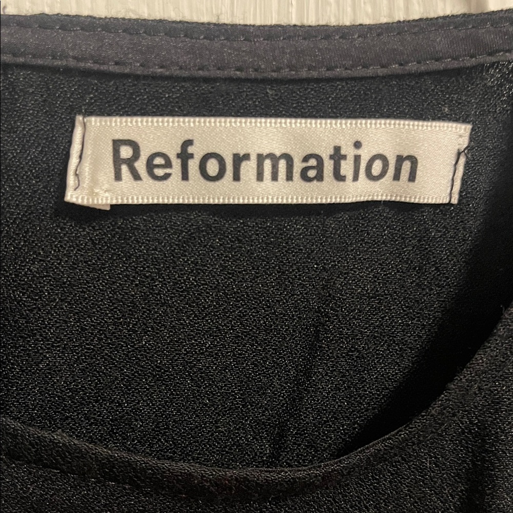 Reformation Classic Black Mini Dress - Picture 2 of 4